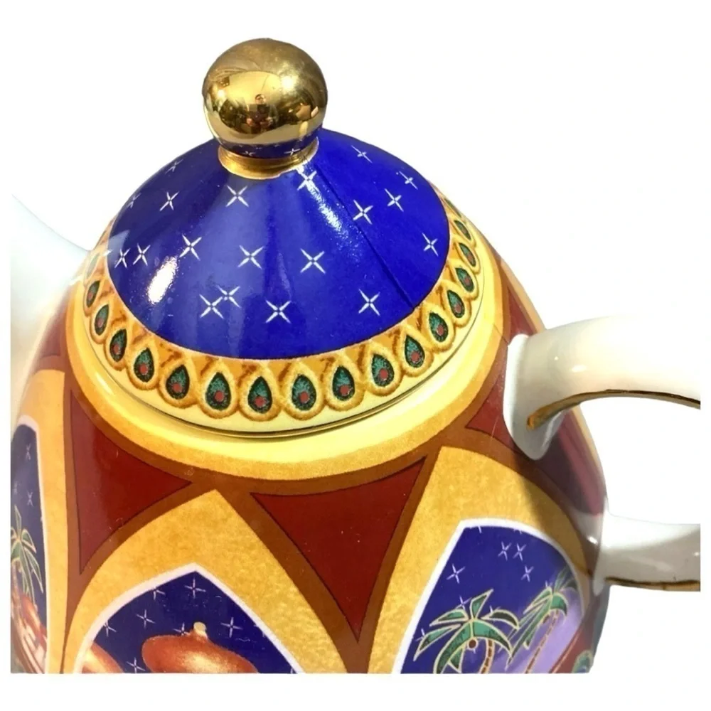 Designer Anthony Mark Hankins Teapot Arabian Scenes Signed